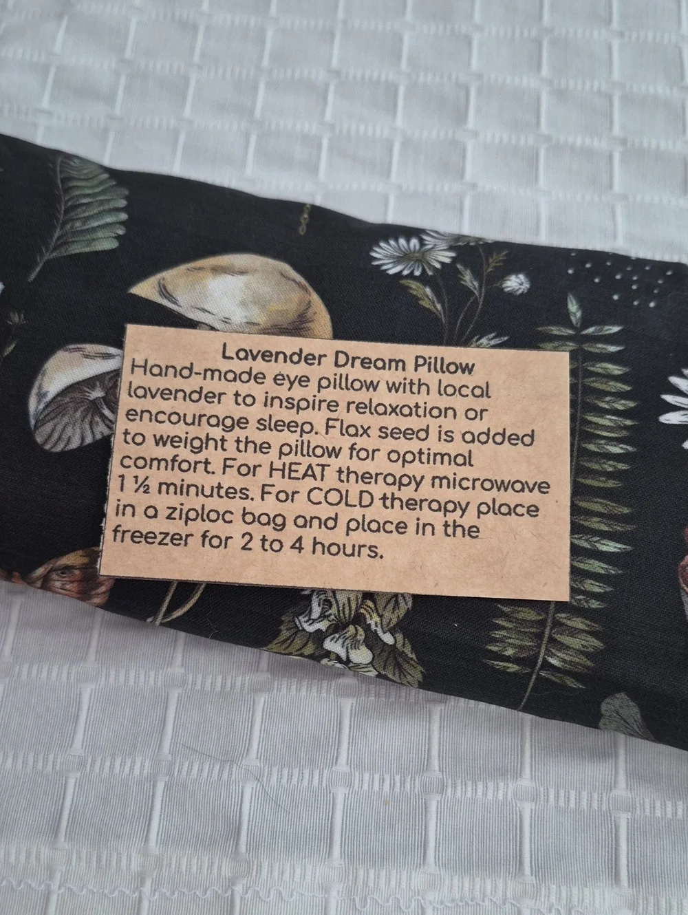 Lavender Dream/Eye Pillow With Mushroom Print